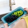 Blue Ginkgo Over-the-Sink Drainer Basket - Wash Vegetables and Fruits, Drain Boiled Pasta, and Dry Dishes - Expandable - A New Home Kitchen Essentials