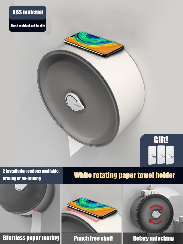 Диспенсер для рулонных бумажных полотенец, бесплатный настенный диспенсер для салфеток для туалета и ванной комнаты