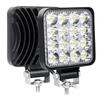 LED Off-Road Lights Square 16-LED Work Lights | 5-in-1 Function | IP67 Waterproof | 12V Aluminium Headlights 2-Pack
