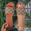 Fashion Women Slippers 2024 New Summer Flat Sandals Peep Toe Ladies Casual Beach Slippers Flat Shoes Woman Luxury Sandals Slides Women