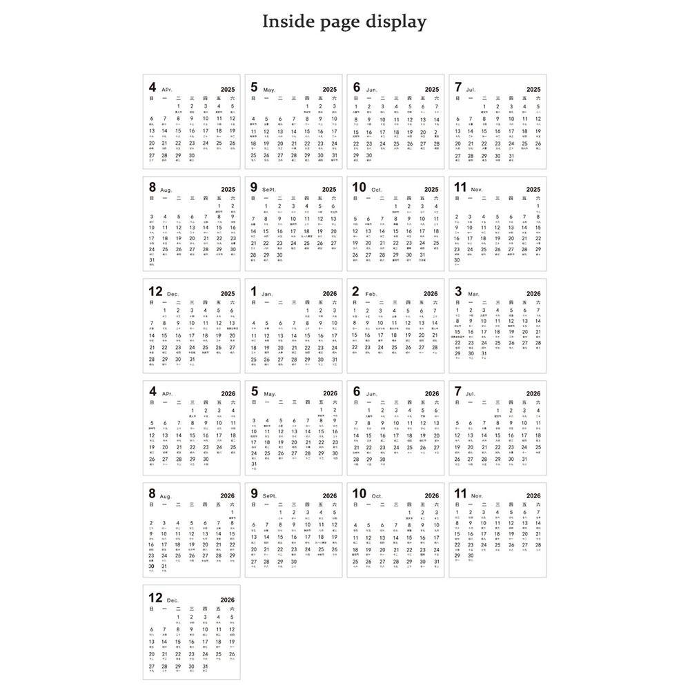 Coil Mini Calendar Desktop Decoration Schedule Planner Simple Daily Planner  Gifts