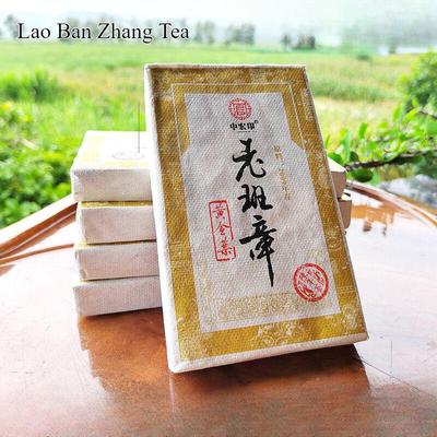 200 г выдержанного чая пуэр Lao Ban Zhang Gold Leaf Lao Tea Brick Black Tea