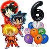 Dragonball Birthday Decoration Goku Stickers Balloons Disposable Tableware Tablecloth Straw Cup Plates Baby Shower Supplies Toy