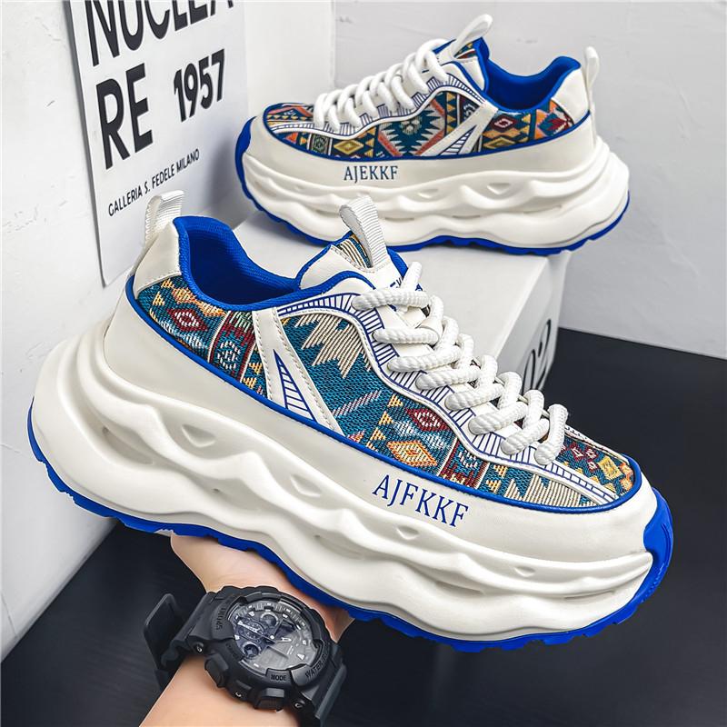 New Men's Thick-soled Height-increasing, Fashionable, Comfortable and Casual Sports Shoes, Loafers and Canvas Shoes