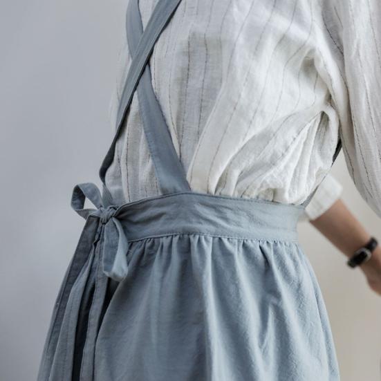 Женщины Мужчины Работа Кухня Цветок Кофейня Сплошной Цвет Мягкий Постиранный Хлопок Фартук Продажа Товаров