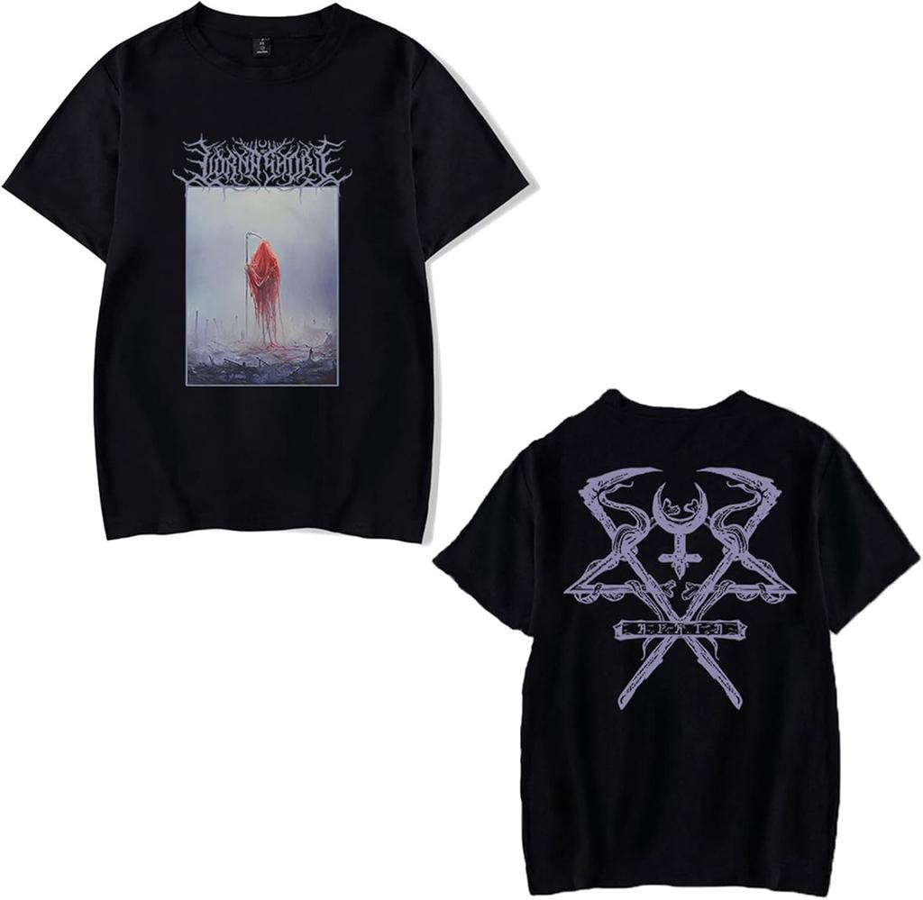 Lorna Shore Hip Hop T-Shirts Unisex Purple Double Sided Print Rock T-Shirt