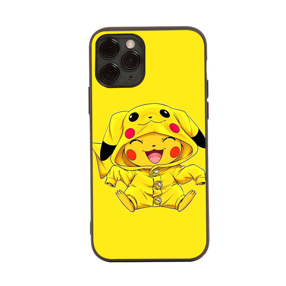Чехол PK10 Pikachu PokémonBlack Sofe для Xiaomi Poco X6 X4 M5 M6 F5 F6 C65 C55 C50 C51 C40 Pro Redmi 14C A3X 13C 12C 11T 10A 9C Note 7 6 8A Plus
