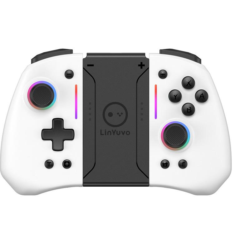 LinYuvo United Travel for Joy-Con for Controller KS42 Colorful RGB Light Strip Back Keys Left Right Controllers Macro
