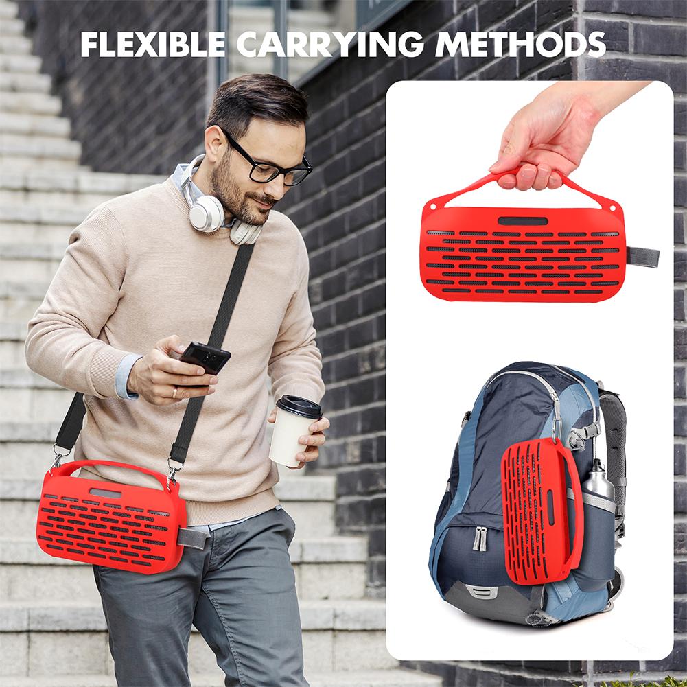 Silicone Protective Cover Travel Protective Carrying Pouch Protective Skin Sleeve for Bose SoundLink Flex 2nd Gen Accessories