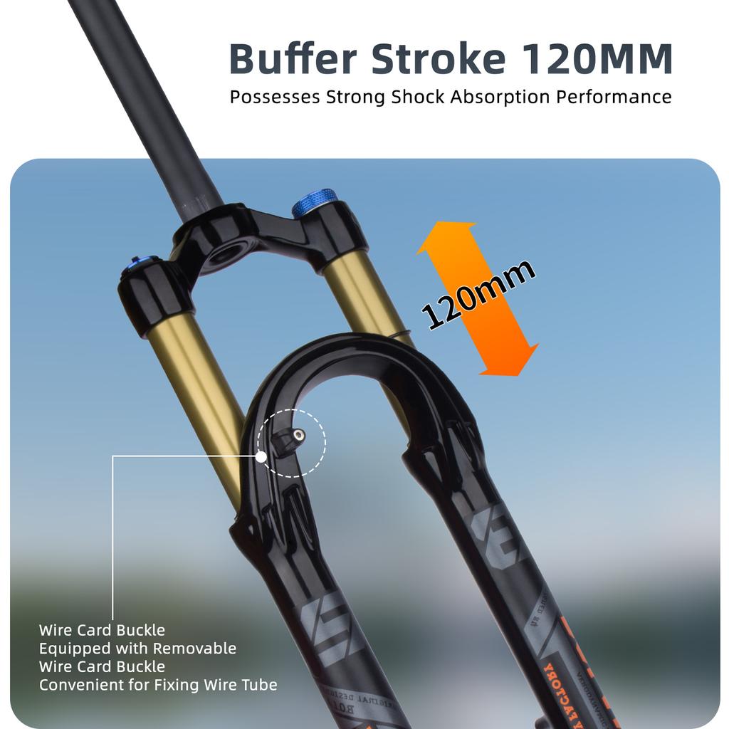 Professional Air Pressure Front Fork Made of Aluminum + Magnesium Alloy Suitable for 27.5/29 Inch