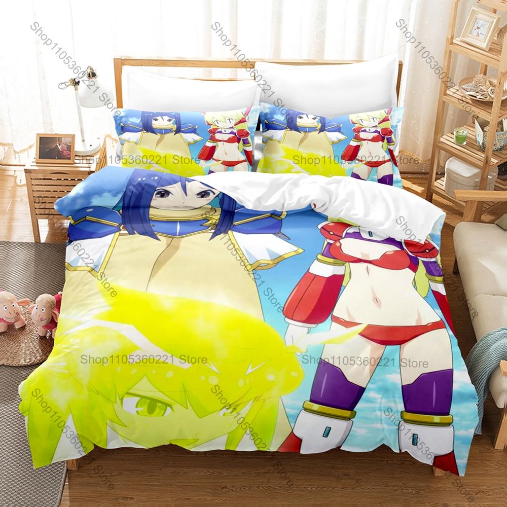 Amazing Stranger Nona Mecha Figure Girl Sci-Fi Romantic Anime Duvet Cover + 2 Pillowcases Pastel Urban Microfiber Bedroom Decor
