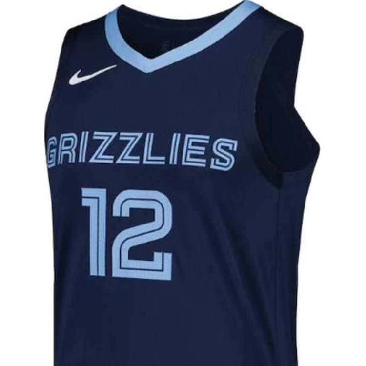 Nike Split Color Brand Logo Print V-Neck Basketball Jersey AU Player Edition Men Tops Blue CW3449-419