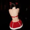 Velvet Christmas Lingerie Role Play Nightgown Cosplay Dress
