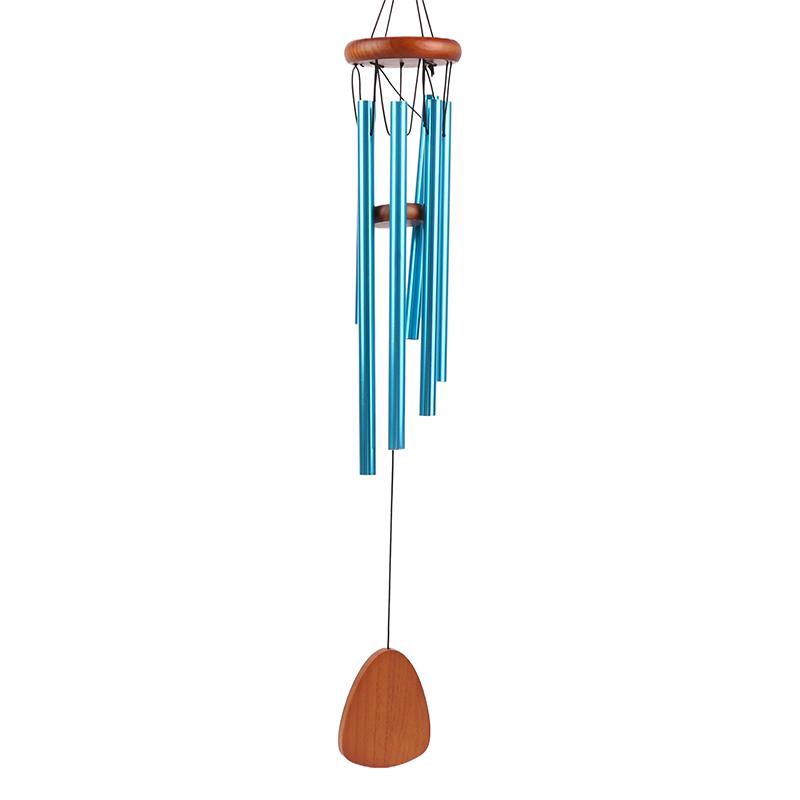 1 шт. Классические 6 трубок Алюминиевые трубки Колокольчики ветра с крючком и деревянной подвесной биркой Украшение для балкона, коридора Подарок на день рождения