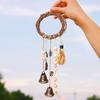 Rattan Bell Pendant Wind Chime 32cm Hand-Woven Witch Bell for Home Decor Positive Energy Door Chime Hanging Christmas Bell Aesthetic Garden Decor