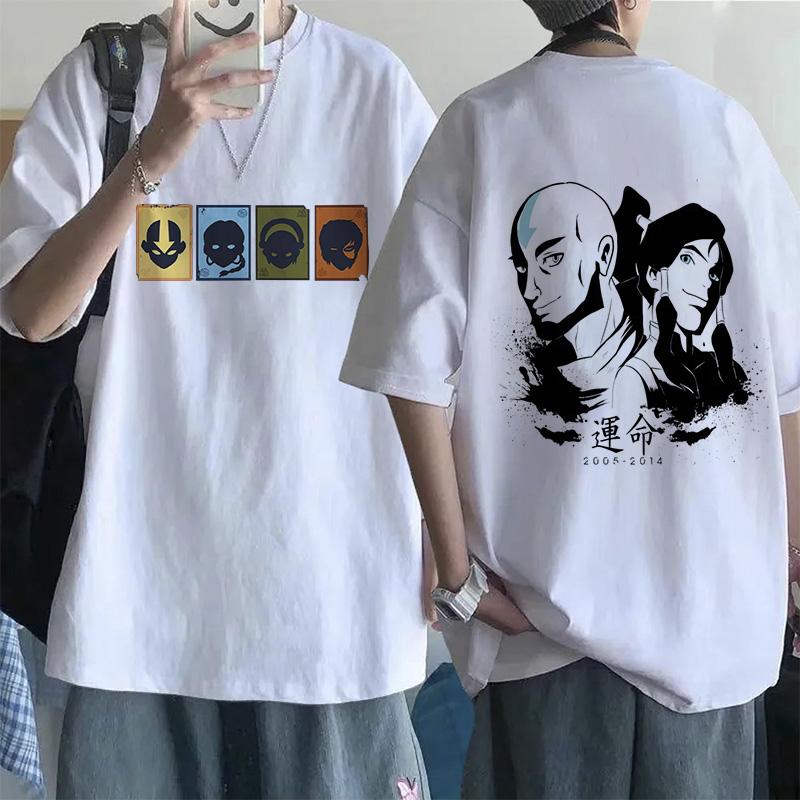 Модная футболка Mange Аватар: Последний маг воздуха Y2k Футболка Уличная одежда Аппа Йип Повседневная футболка Хип-хоп Харадзюку Футболки Топы Одежда