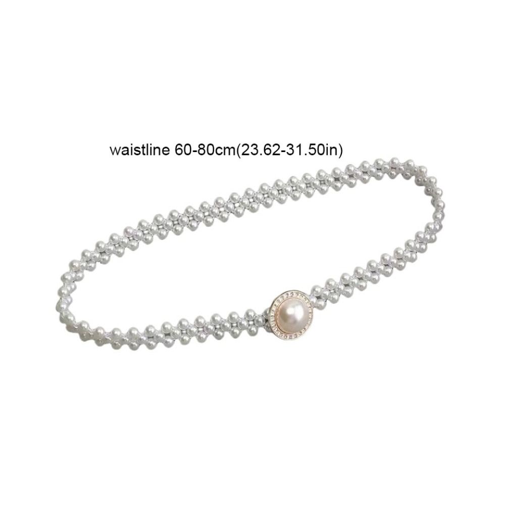 Waist Chain Women Waistband Korean Style Waist Belt Sweet Pearl Belt  Ladies