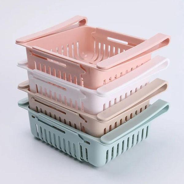 Выдвижные ящики холодильника, стеллаж для хранения свежих разделителей, регулируемый растягивающийся органайзер для холодильника, корзина с ящиком