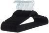 Amazon Basics 30-Piece Set of Non-Slip, Stiff, Velvet Hangers, Black