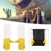 Pair of Beekeeping Protective Gloves Long Mesh Sleeves Beekeepers Working ToolXL