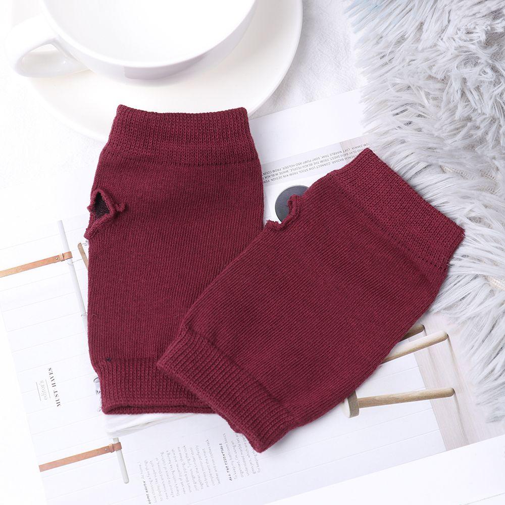 Fashion Wool Winter Autumn Warm Exposed Finger Knitted Wool Glove Half Mitten Wrist Gloves
