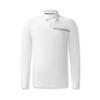 Golf Series Simple Casual Sports Outdoor Elastic Comfortable Warm Knit Long Sleeve Polo Shirt Men Tops Jade-White A11M545220FWT