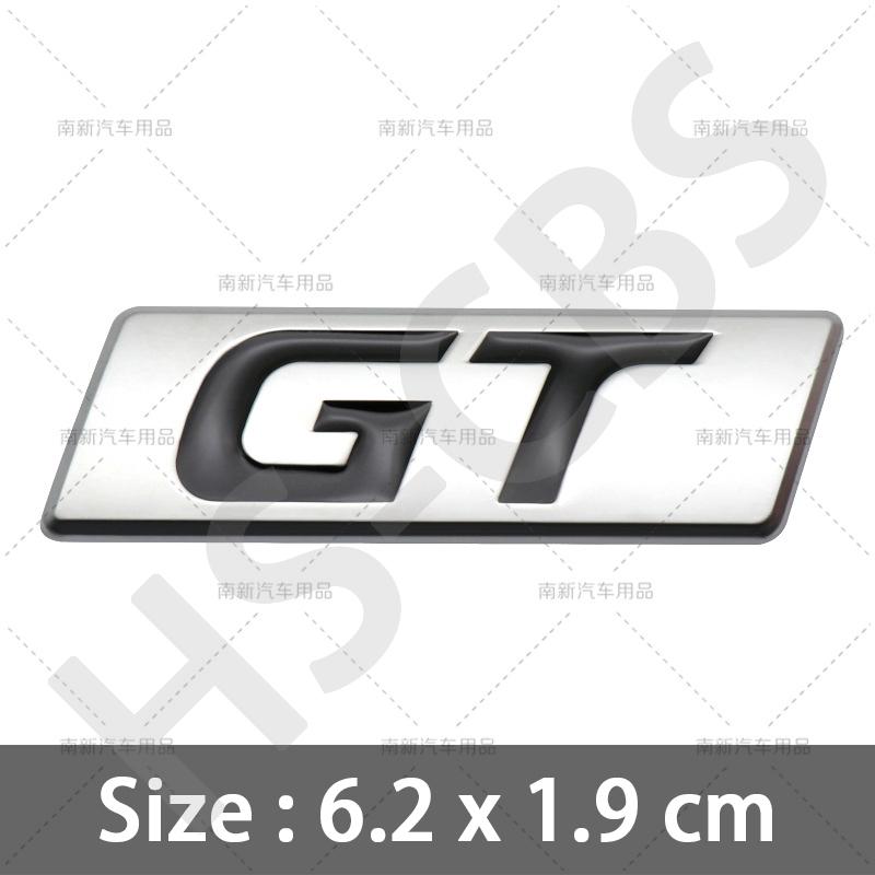 WDC5 1Pcs Metal 3D Car Rear Trunk GT Emblem Logo Auto Door Fender Badge Tailgate ogo GT Car Body Decorative Stickers Accessoires