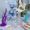 Mermaid Party Supplies Disposable Cutlery Plates Tablecloths Birthday Decorations Girls Baby Shower Dessert Table Set