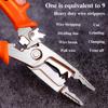 Ручной инструмент 10 в 1, многофункциональный инструмент для зачистки проводов, сверхмощные универсальные плоскогубцы, инструмент для зачистки проводов, кабельный резак, ручной инструмент для обжима клемм