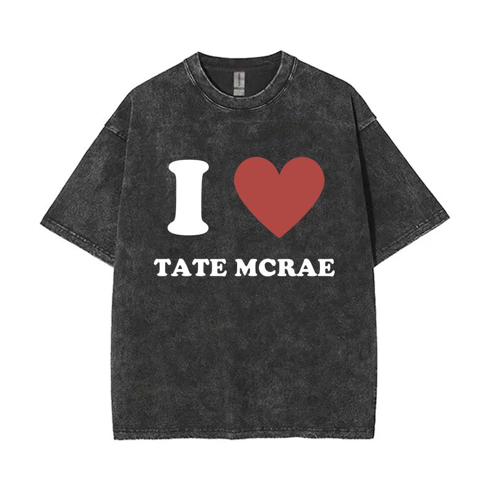 Washed Singer Tate Mcrae Album So Close To What Miss Possessive World Tour T Shirts Men Women Fashion Oversized Tshirts