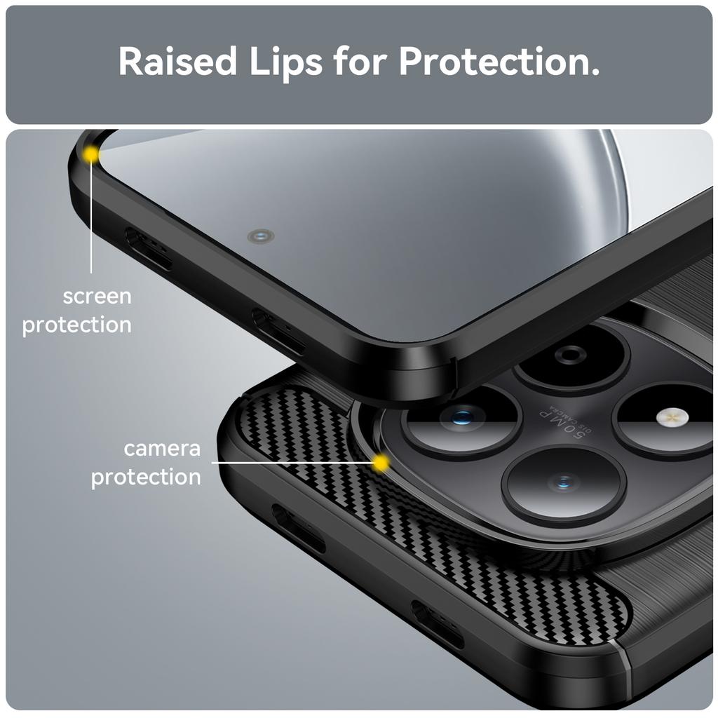 Для Xiaomi Redmi Note 15 Pro 5G (Глобальный) Чехол Защитный Чехол для Телефона Текстура Углеродного Волокна Матовый