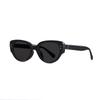 Polarized retro cat-eye sunglasses for men and women, suitable for round faces, European and American style, sun protection, mountaineering goggles