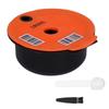 Reusable Coffee Capsule Coffee Filter Cup with Brush Spoon Home Office Cafe AccessoriesOrange 180ML