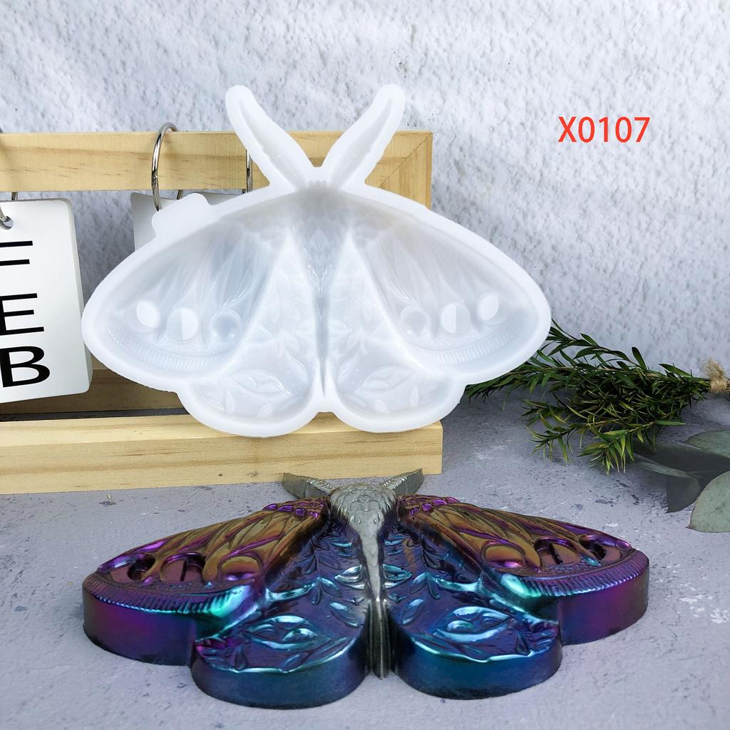 Artistic Moth Silicone Moulds Wall Decors Moulds Wall Hanging Moulds Moth Shape Silicone Pendant Moulds for Ornament