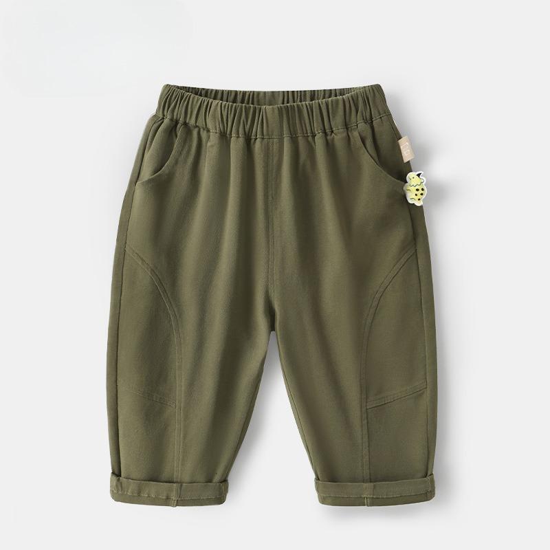 Весна и осень Новые детские свободные универсальные повседневные тканые брюки