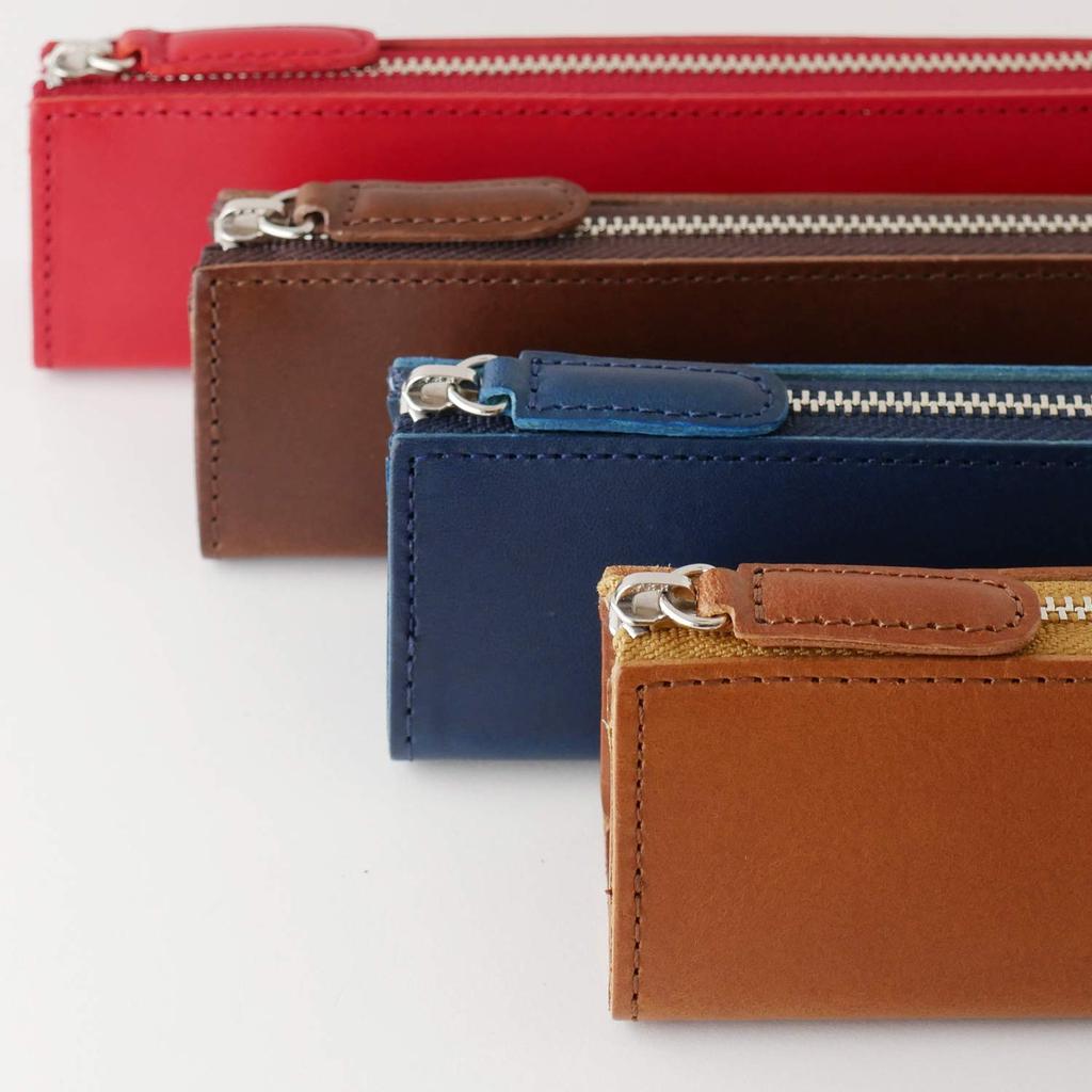 Пенал из итальянской кожи размера M, кожа BT, темно-коричневый [надевающийся] INL-4005