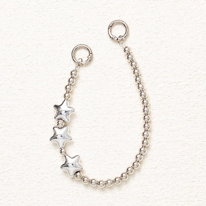 Брелок для мобильного телефона на запястье из хрустальных бусин в форме сердца с металлической пряжкой