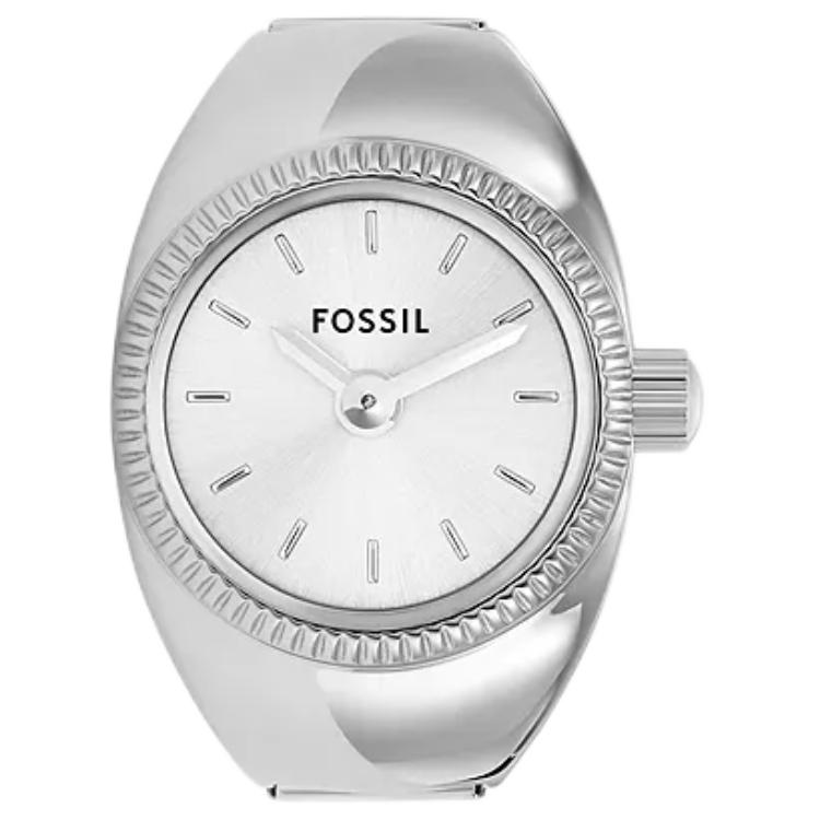 Fossil Наручные часы Кварцевый механизм Стальной ремешок 15 мм Серебристый циферблат Женские часы Водонепроницаемость 50 м ES5245