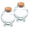 Clear Wishing Bottle Peach Heart Shape Glass Jars Creative Origami Stars Glass Bottle  for Home