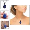 Lapis Necklace Lazuli Gifted Gemstone Pendant Jewelry 18" Handmade