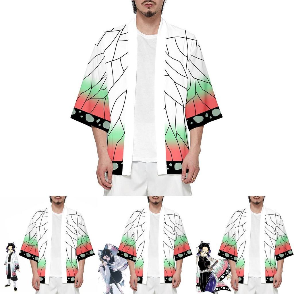 Стильный плащ хаори свободного кроя для косплея Кочо Шинобу из аниме Клинок, рассекающий демонов Kimetsu No Yaiba на все случаи жизни