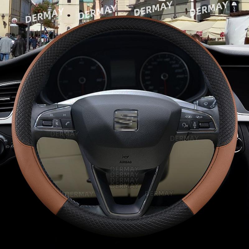 Для Seat Leon FR MK1 MK2 MK3 1M 1P 5F KL1/KL8 Cupra Leon автомобильный чехол на руль из искусственной кожи Нескользящий авто