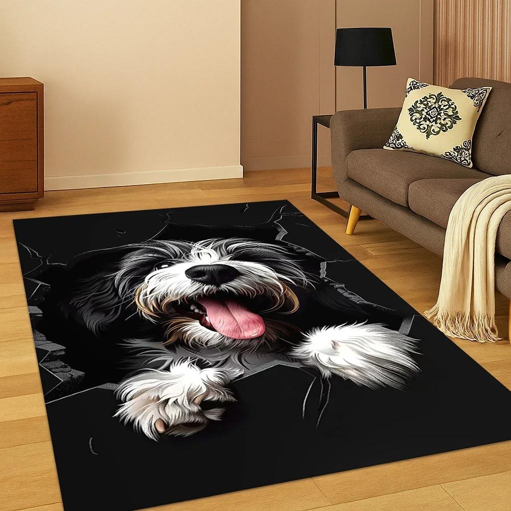 3D Милый Пес Хаски Самоед Мультяшный Ковер Коврик для Спальни Гостиной Дивана Придверный Коврик Кухонный Декор Ковер Ковры для Гостиной