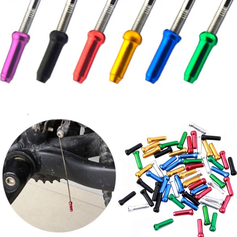 20PCS Bike Shift Brake Cable End Caps MTB Road Bike Shift Brake Inner Cable End Cap Aluminum Alloy End Cap Derailleur Wire Tips