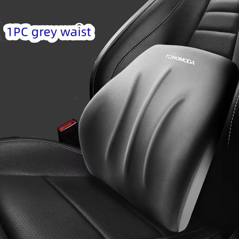 Memory Foam Car Neck Cushion Protective Lumbar Back Support Breathable Universal Car Headrest Pillow Car Supplies
