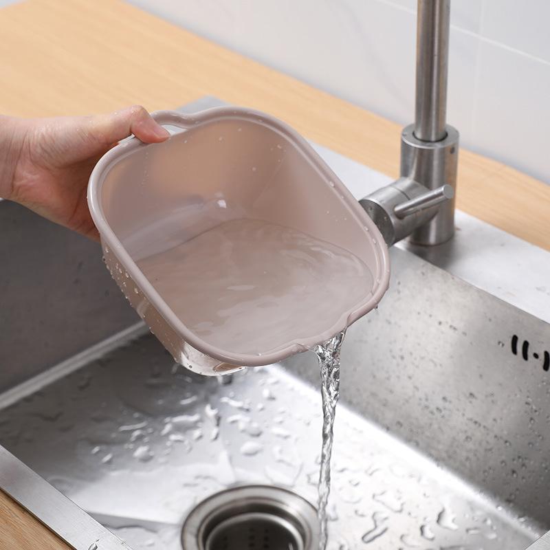 6pcs Multifunctional Drain Basket Household Double-layer Vegetable Washing Basket Creative Kitchen Fruit Basin Household