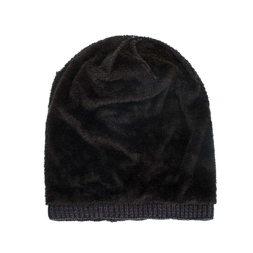 Autumn and Winter New Velvet Colored Small Horizontal Strip Pullover Hat Knitted Wool Hat