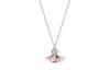 Vivienne Westwood Enamel Synthetic Cubic Zirconia Necklaces Women's Silver 630203AO02P309