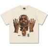 ASAP Rocky Футболка с графическим принтом цепи Унисекс Оверсайз Хип-Хоп Рэпер Повседневная Хлопок Короткий рукав Городской Гранж Винтаж Для вечеринки