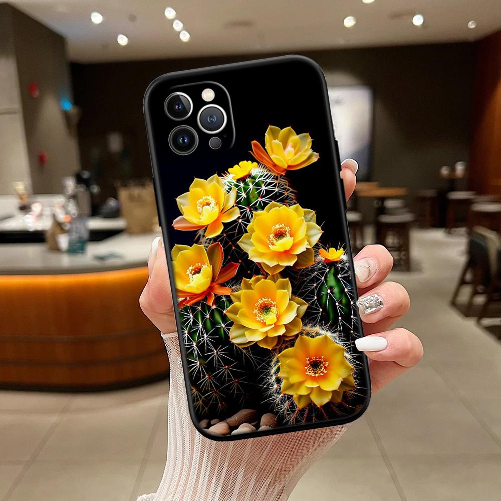 RA33 Watercolour Cacti Succulent New High-End Shell Phone Case for iPhone 16 15 14 13 12 Pro Max Plus Mini